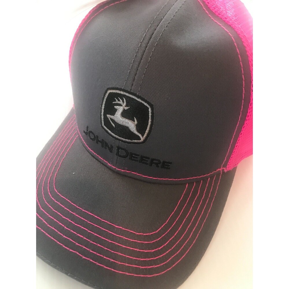 John Deere Women's Trucker Hat Bright Pink Tractor Country Farm Girl